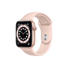 Apple Watch Series M00E3TU/A 6 Gps 44Mm Altın Rengi Alüminyum Kasa Ve Kum Pembesi Spor Kordon