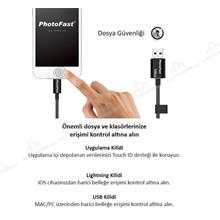 PhotoFast MemoriesCable GEN3 64GB Lightning / USB 3.0 Şarj Kablolu i-FlashDrive (Siyah) MCG3U3BK64GB