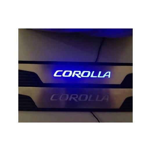 Toyota Corolla 2014-2018 Işıklı Kapı Eşiği Mavi